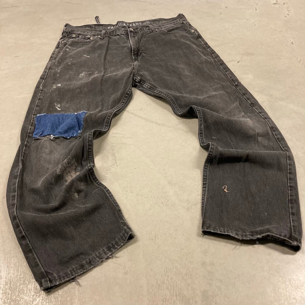 Y2K nautica patchwork baggy jeans 38x30